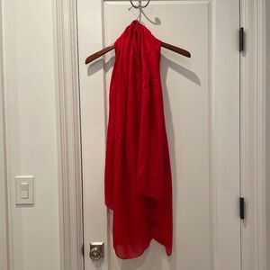 Red 100% silk scarf (from Spain)